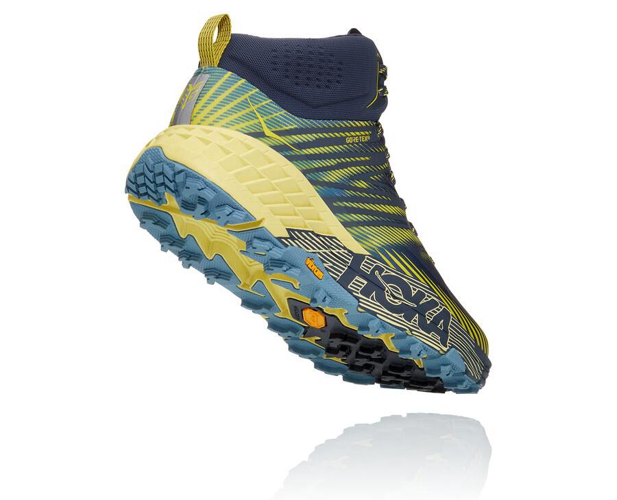 Trail Shoes Mens - Hoka One One Speedgoat Mid GORE-TEX 2 - Navy - IWZNSDM-25